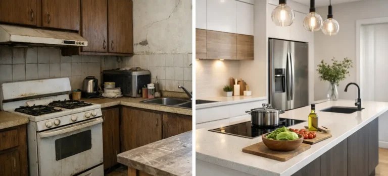 Antes y después de una reforma de cocina